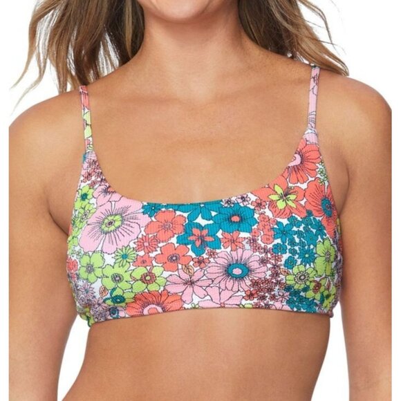 Raisins Junior’s Summer Floral Print Bikini Top Size Large NWT $48 - Picture 1 of 8
